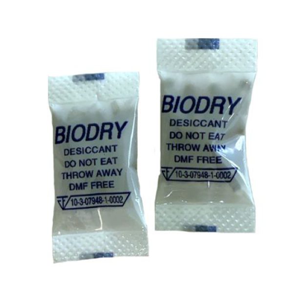BioDry II สารดูดความชื้นที่ทำจากดิน 1กรัม กันชื้น เกรด A. FDA มี อย.ไทย ยืดอายุการเก็บรักษาผลิตภัณฑ์ คงความสดใหม่ทั้งสี กลิ่น และรสชาติ