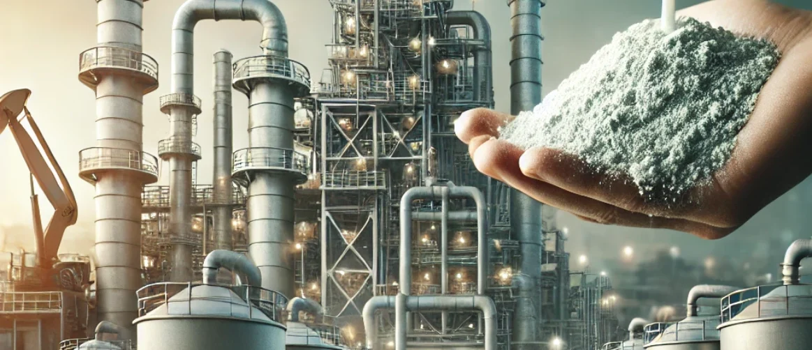 Bleaching Earth in an industrial refining process