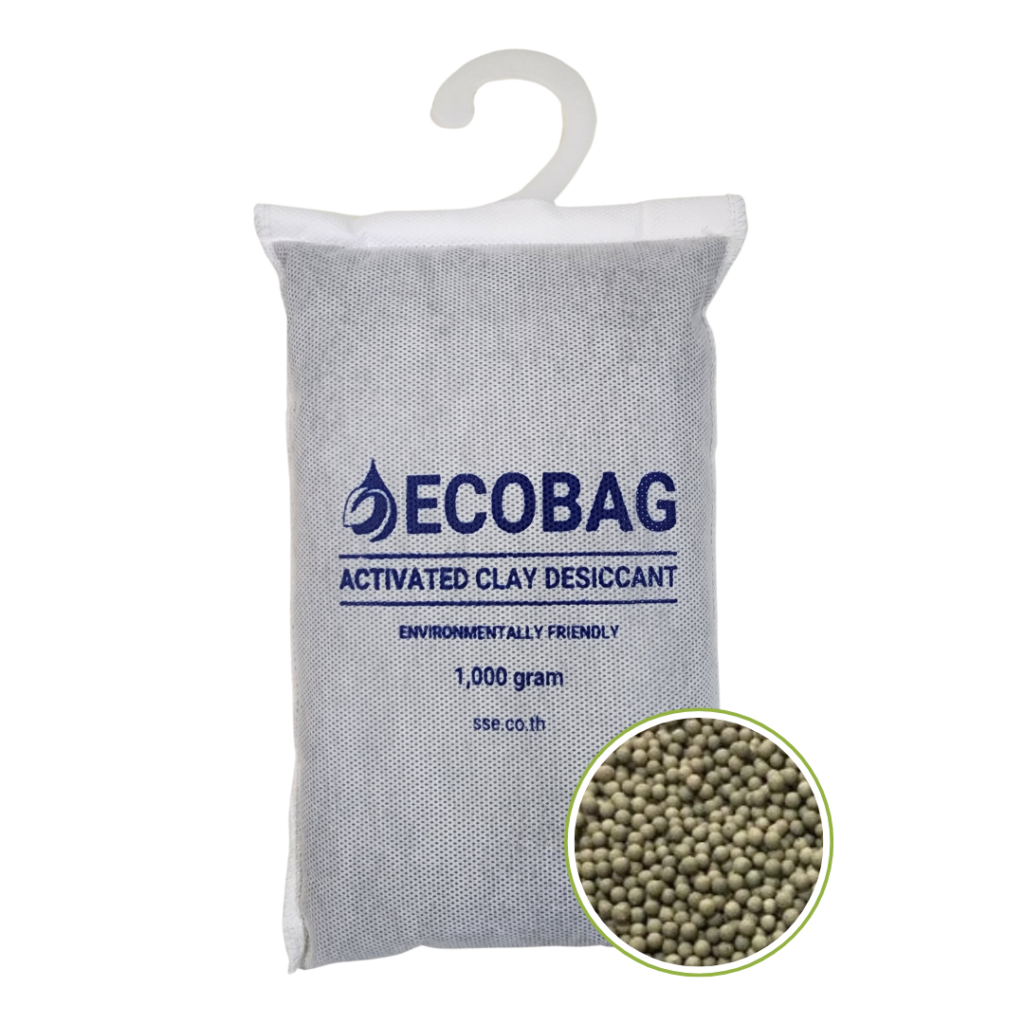 Ecobag - สารดูดความชื้นที่ทำจากดิน 1,000 กรัม ป้องกันความชื้นในตู้สินค้าอย่างมีประสิทธิภาพ