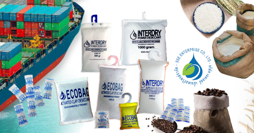 Various types of desiccants, such as silica gel, activated clay, container desiccant etc. countering the impact of humidity